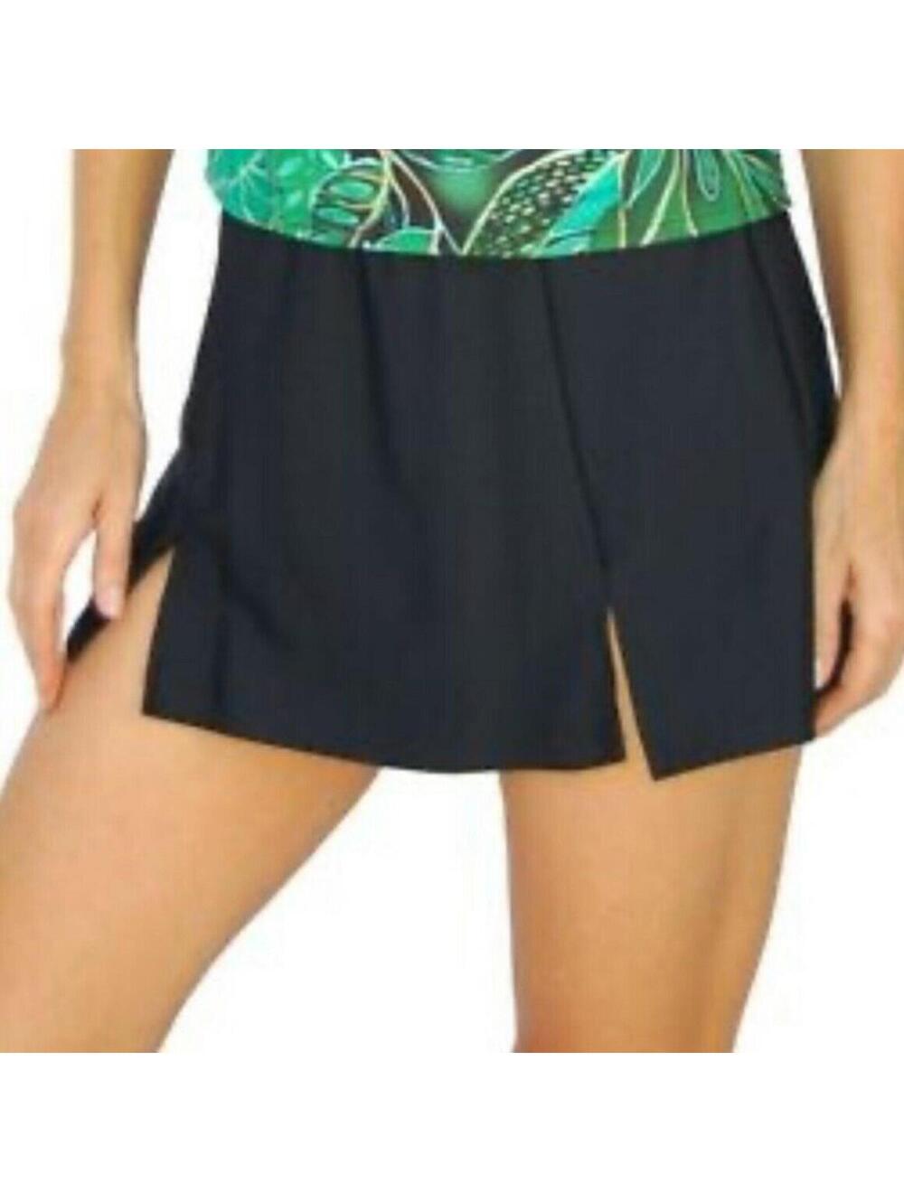 3394  Carol Wior Pull-On Swim Skirt BLACK size 10